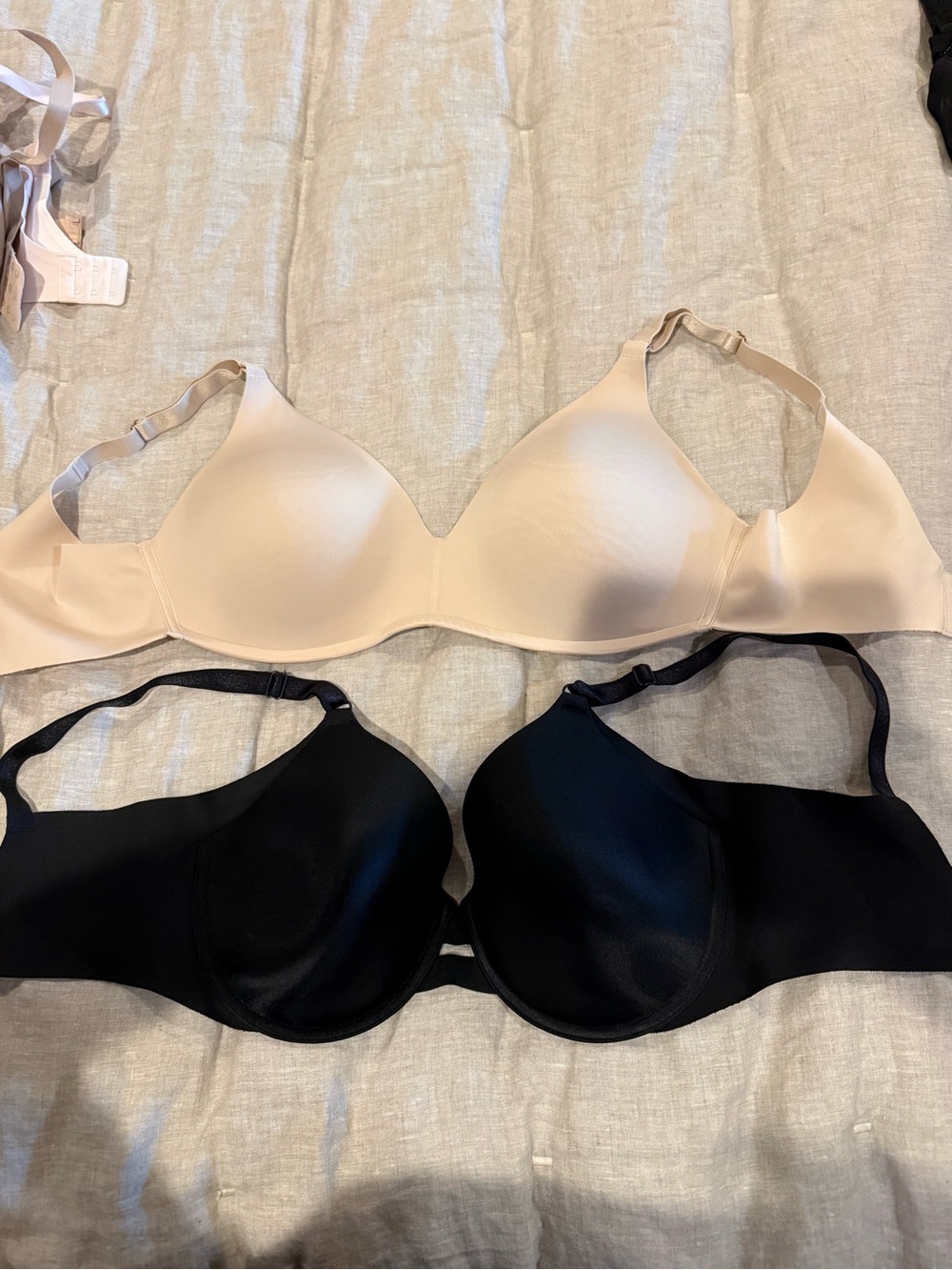 2/$30 Smooth T-Shirt Bras - Nude and Black